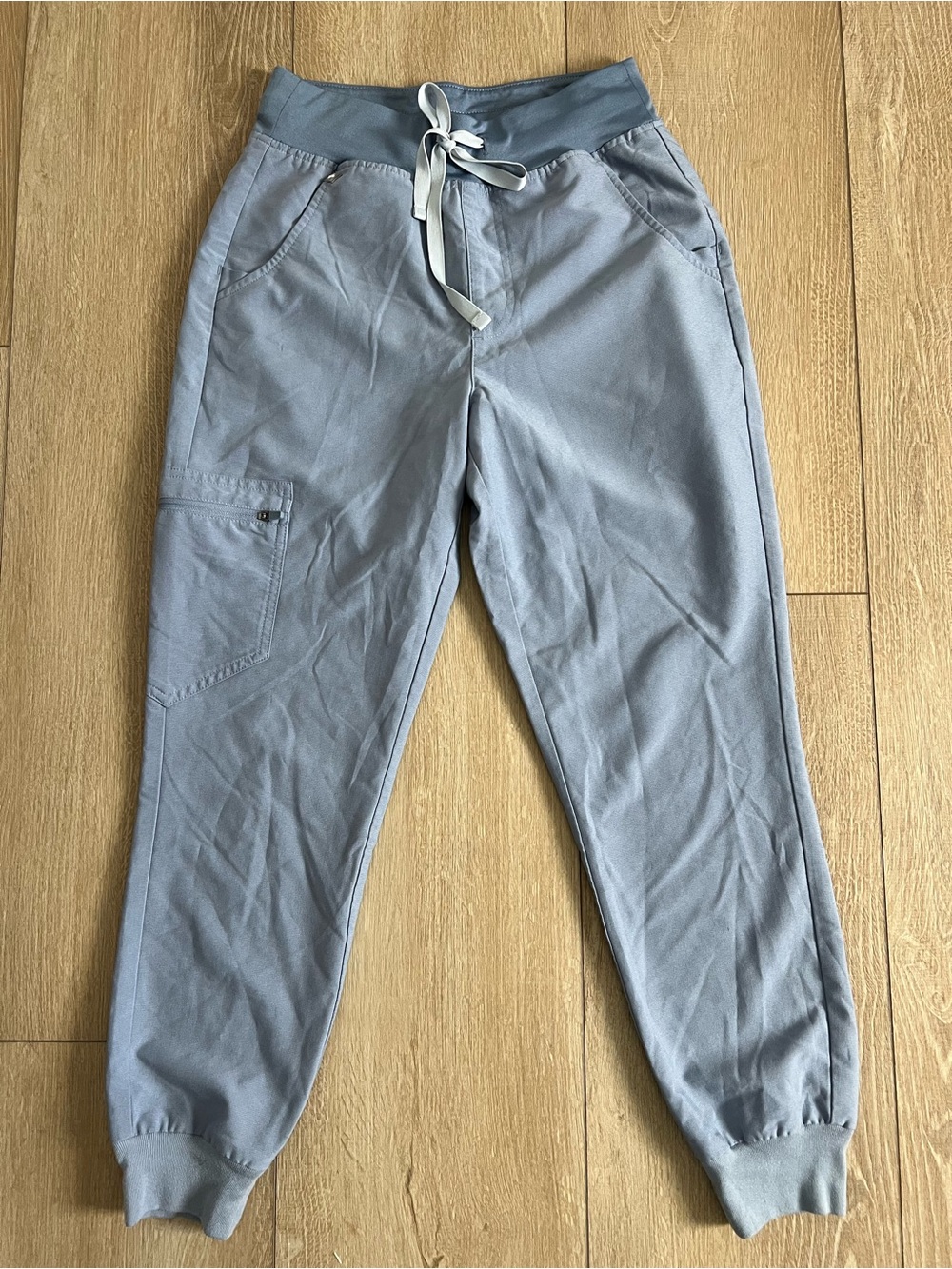 Figs Women’s Slate Blue Drawstring Scrubs Jogger Pants XS Petite